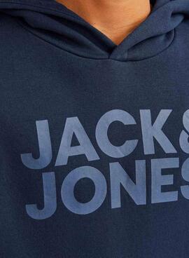 Sudadera Jack and Jones Corp logo marino para niño