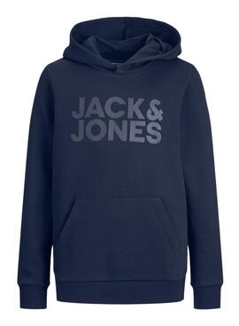 Sudadera Jack and Jones Corp logo marino para niño