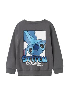 Sudadera Name It Jeps Stitch gris para niño