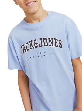 Camiseta Jack and Jones Caleb azul para niño