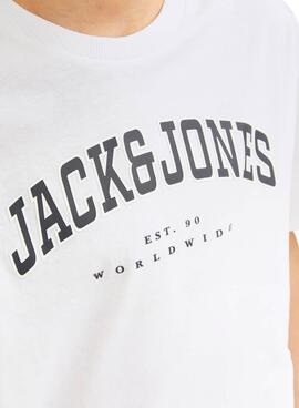 Camiseta Jack and Jones Caleb blanco para niño