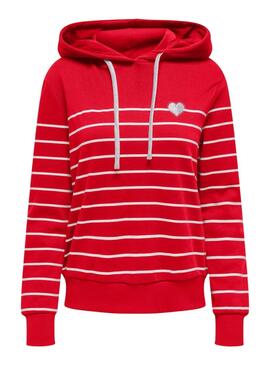 Sudadera Only Ladelle rojo para mujer