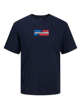 Camiseta Jack and Jones Corp azul marino para hombre