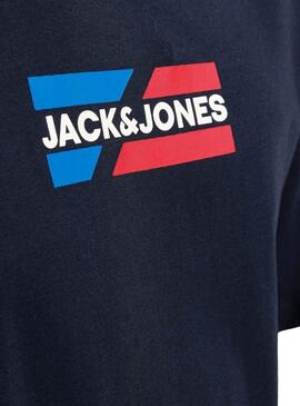 Camiseta Jack and Jones Corp azul marino para hombre