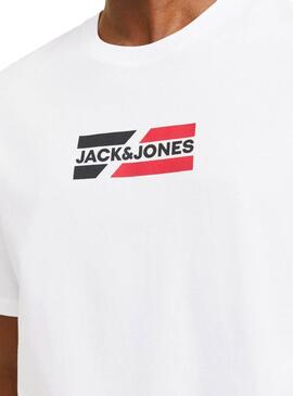 Camiseta Jack and Jones Corp blanco para hombre