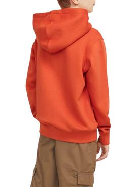 Sudadera Jack and Jones Vesterbro naranja niño