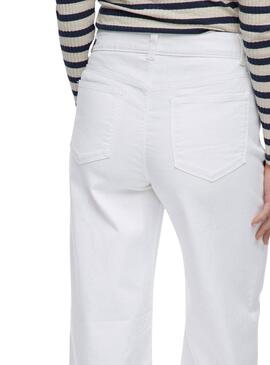 Pantalón vaquero Vila Viemma blanco para mujer