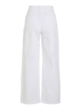 Pantalón vaquero Vila Viemma blanco para mujer