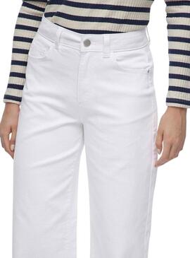 Pantalón vaquero Vila Viemma blanco para mujer