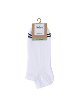 Calcetines Pepe Jeans tobilleros blanco para hombre