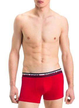 Pack Calzoncillos Tommy Hilfiger Trunk Rojo Hombre