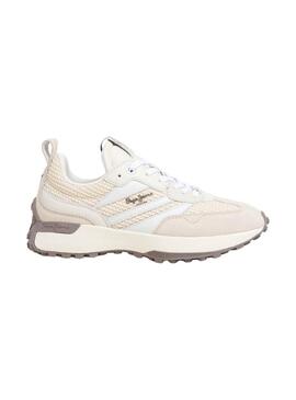 Zapatillas Pepe Jeans Lucky beige para mujer