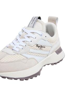 Zapatillas Pepe Jeans Lucky beige para mujer