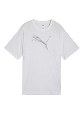 Camiseta Puma Evostripe blanco para mujer