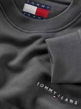 Sudadera Tommy Jeans Linear negro para hombre