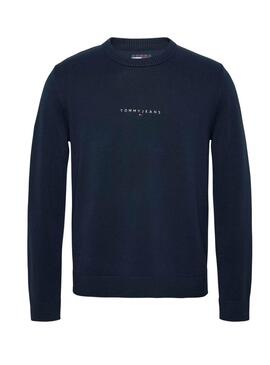 Jersey Tommy Jeans Linear marino para hombre