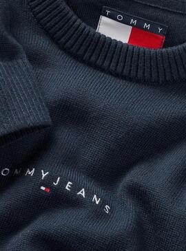 Jersey Tommy Jeans Linear marino para hombre