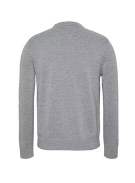 Jersey Tommy Jeans Linear gris para hombre