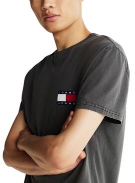 Camiseta Tommy Jeans Heritage negro para hombre