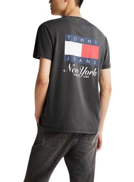 Camiseta Tommy Jeans Heritage negro para hombre