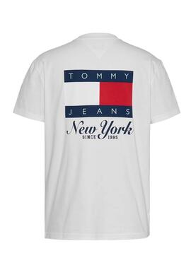 Camiseta Tommy Jeans Heritage blanco para hombre