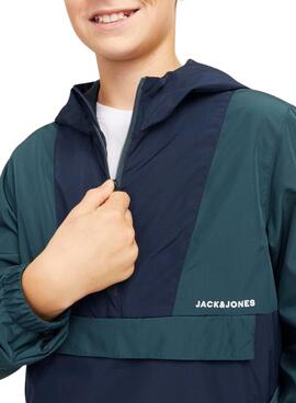 Cortavientos Jack and Jones Packable marino niño