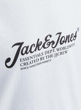 Camiseta Jack and Jones Beau blanco para niño