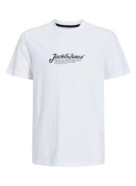 Camiseta Jack and Jones Beau blanco para niño