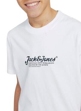 Camiseta Jack and Jones Beau blanco para niño