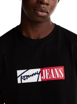 Camiseta Tommy Jeans Entry Graphic negro para hombre