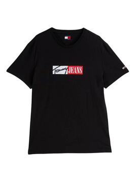 Camiseta Tommy Jeans Entry Graphic negro para hombre