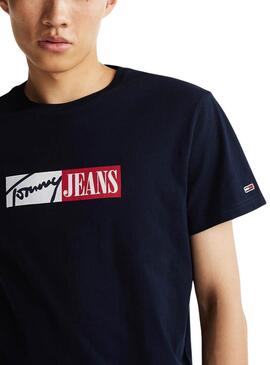 Camiseta Tommy Jeans Entry Graphic marino para hombre