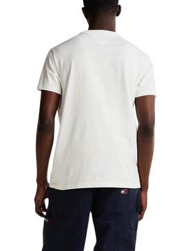 Camiseta Tommy Jeans Entry Graphic beige para hombre