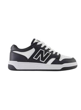 Zapatillas New Balance B480 blanco y negro kids