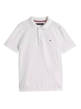 Polo Tommy Hilfiger Flag blanco para niño