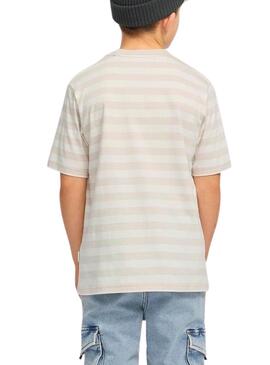 Camiseta Jack and Jones Vesterbro beige para niño