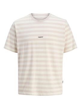 Camiseta Jack and Jones Vesterbro beige para niño