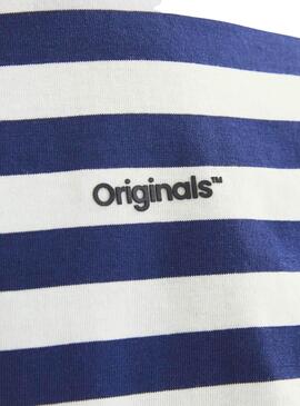 Camiseta Jack and Jones Vesterbro azul y blanco