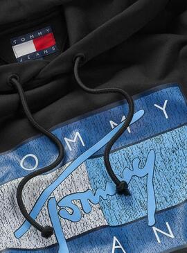 Sudadera Tommy Jeans DNA negro para hombre