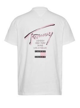 Camiseta Tommy jeans Sign City blanco para hombre