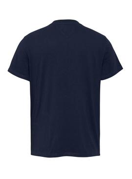 Camiseta Tommy Jeans Linear Chest marino para hombre