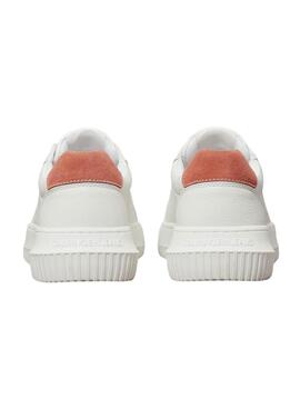 Zapatillas Calvin Klein Jeans Chunky Cupsole blanco y rosa para mujer