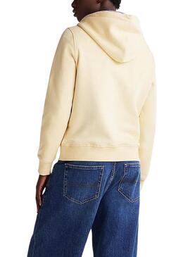 Sudadera Tommy Jeans Linear Hoodie amarillo para mujer