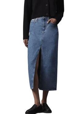 Falda Calvin Klein Jeans Maxi denim para mujer