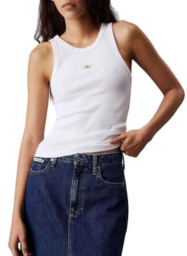 Camiseta Calvin Klein Jeans Tank blanco para mujer