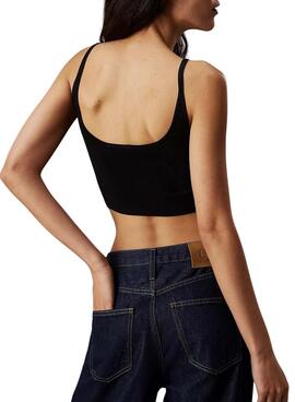 Top Calvin Klein Jeans Rayon negro para mujer