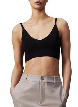 Top Calvin Klein Jeans Rayon negro para mujer