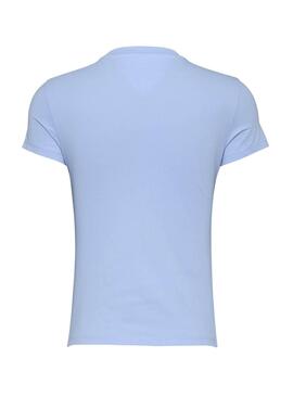 Camiseta Tommy Jeans Slim Linear azul para mujer