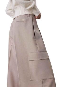 Pantalón Calvin Klein Jeans Tailored beige para mujer