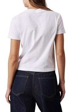 Camiseta Calvin Klein Jeans Script blanco para mujer